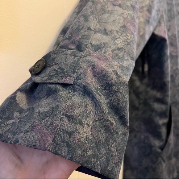 💜 Vintage London Fog Trench Coat Floral 1980s or 1990s Outerwear Great C… - Picture 4 of 15